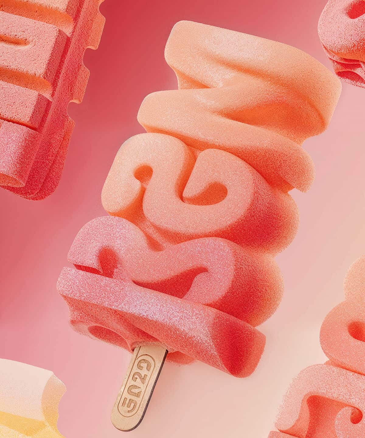 Pastel swirl ice cream concept